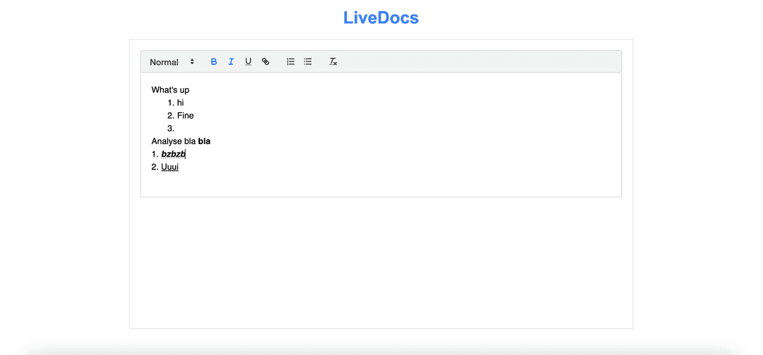 LiveDocs: Personal Live Text Editor
